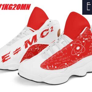 Women's E=MC2 Ballers Edition Red PU Leather Basketball Shoes